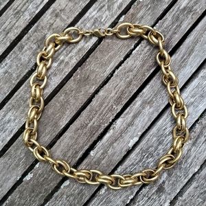 VINTAGE Gold Plated Chain Choker Costume Necklace